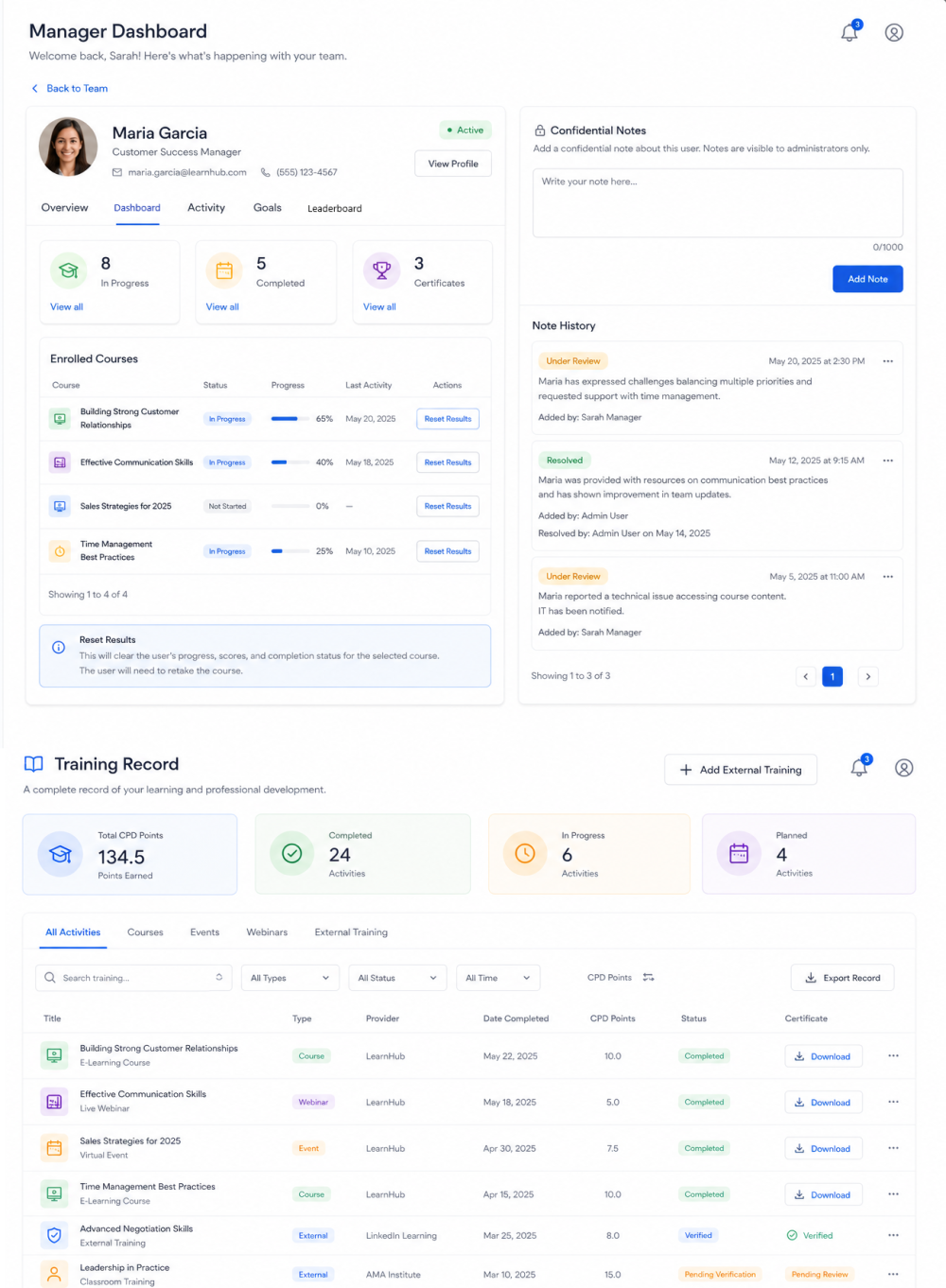 nw manager dashboard